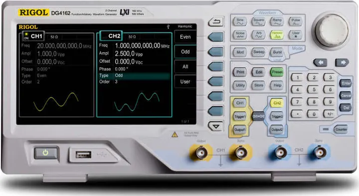 RIGOL DG4102 100 MHz Arbitrary Waveform Generator, product view (DG4000 Series shown)