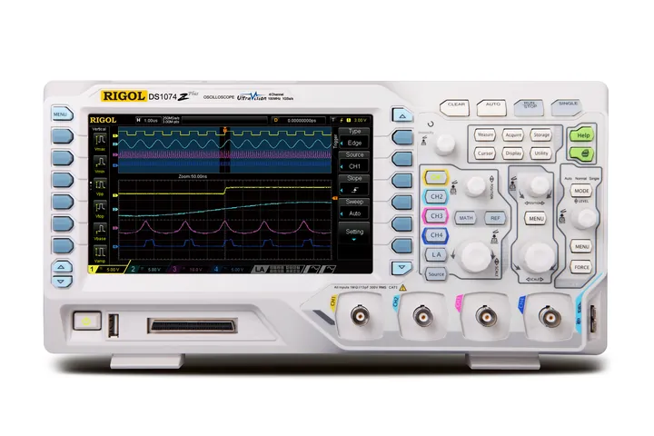 RIGOL DS1074Z Plus 70 MHz 4-Channel Digital Oscilloscope, front view