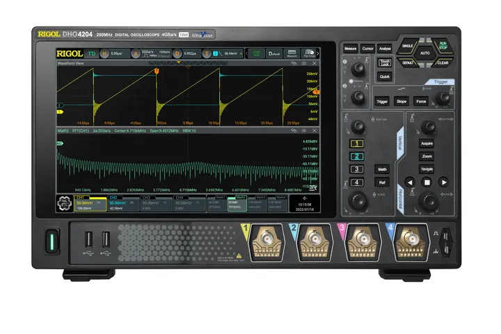 RIGOL DHO4204 200 MHz 4-Channel 12-bit Digital Oscilloscope, front view