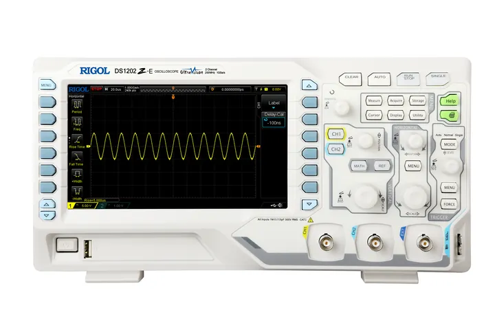 RIGOL DS1202Z-E 200 MHz 2-Channel Digital Oscilloscope, front view