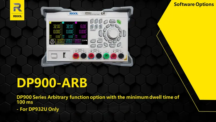 RIGOL DP900-ARB Series Arbitrary function option with the minimum dwell time of 100 ms (for DP932U only), front view