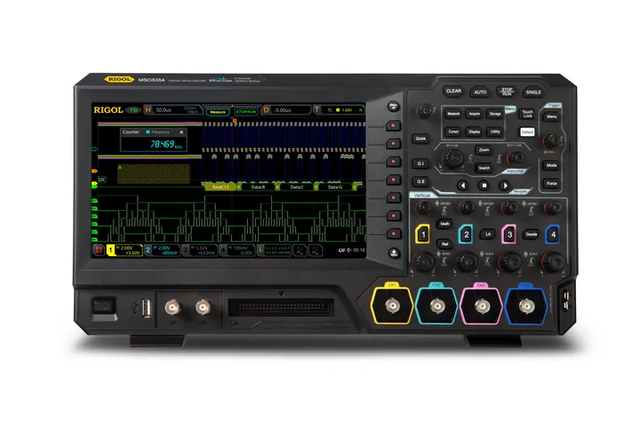 RIGOL MSO5354 350 MHz 4-Channel Mixed Signal Oscilloscope, front view