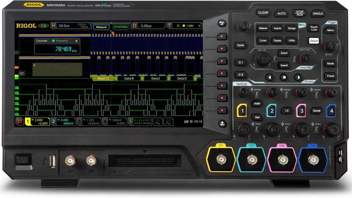 RIGOL MSO5104 100 MHz 4-Channel Mixed Signal Oscilloscope, product view (MSO5000 Series shown)