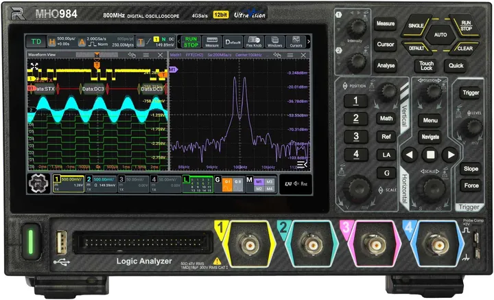 RIGOL MHO954 500 MHz 4-Channel 12-bit Mixed Signal Oscilloscope, product view (MHO900 Series shown)