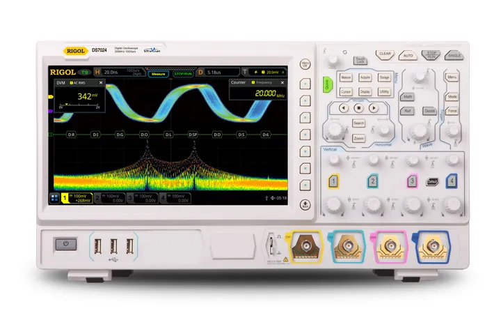 RIGOL DS7024 200 MHz 4-Channel Digital Oscilloscope, front view