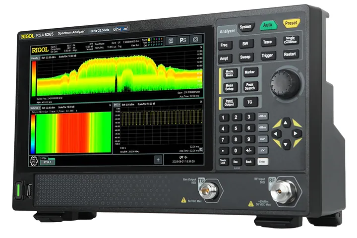 RIGOL RSA6140 14 GHz Real-Time Spectrum Analyzer, left view (RSA6000 Series shown)