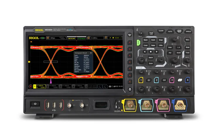 RIGOL MSO8204 2 GHz 4-Channel Mixed Signal Oscilloscope, front view