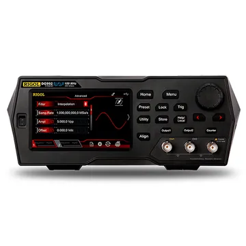 RIGOL DG992 100 MHz 2-Channel Arbitrary Waveform Generator, front view (DG900 Series shown)
