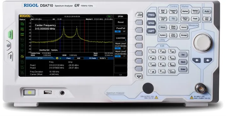 RIGOL DSA705 500 MHz Spectrum Analyzer, product view (DSA700 Series shown)