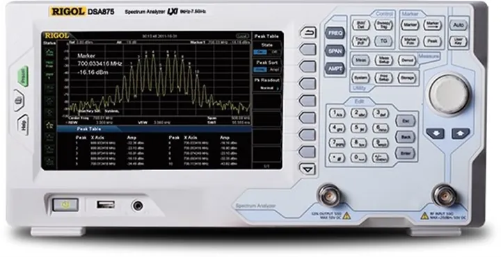 RIGOL DSA875 7.5 GHz Spectrum Analyzer, product view (DSA800 Series shown)